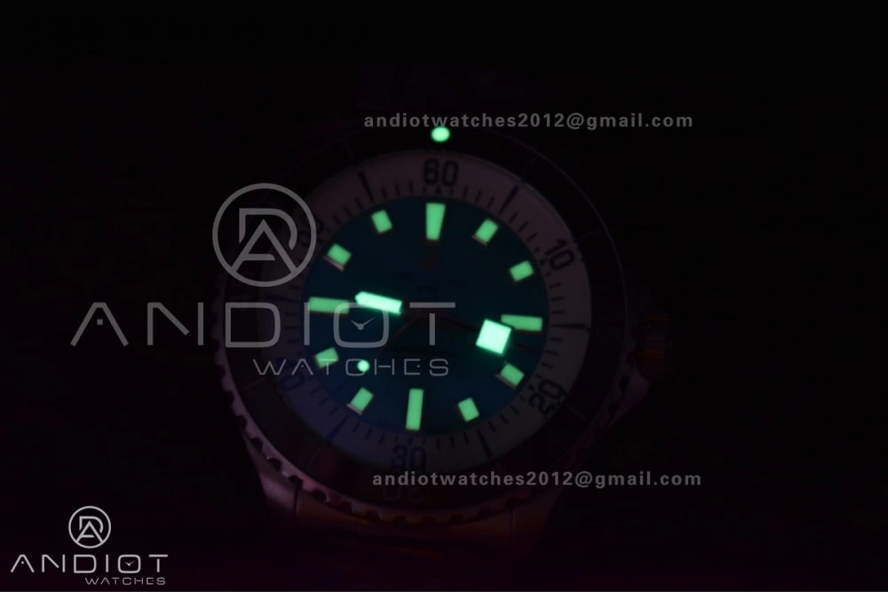 Original SuperOcean Automatic 44 TF 1:1 Best Edition Tiffany Blue Dial on SS Bracelet A 229