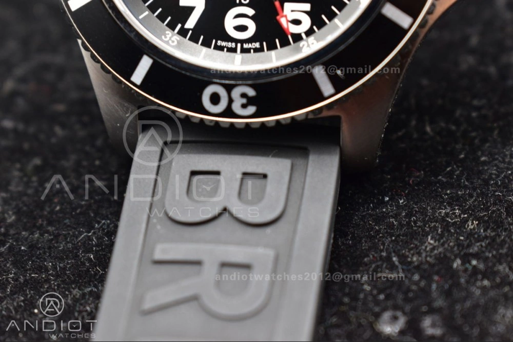 Superocean Automatic 44 TF 1:1 Best Edition Black Dial Black Bezel On Black Rubber Strap A GoodFit 1167