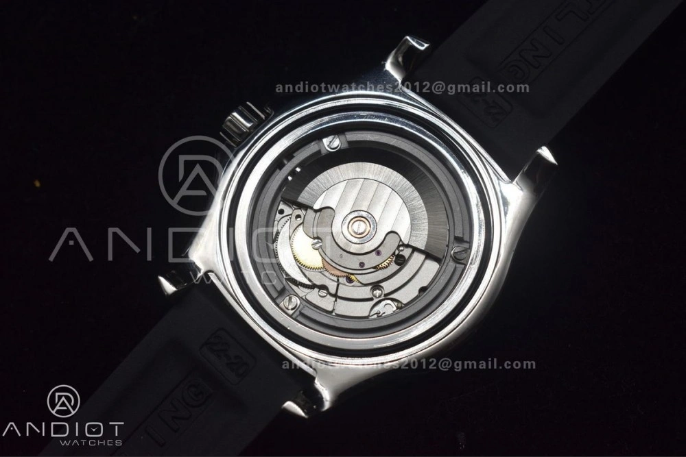 Superocean Automatic 44 TF 1:1 Best Edition Black Dial and Bezel with Yellow Rehaut On Black Rubber Strap A Comfortable 169
