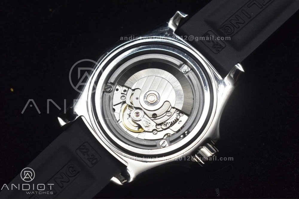 Superocean Automatic 44 TF 1:1 Best Edition Black Dial and Bezel with Yellow Rehaut On Black Rubber Strap A Comfortable 169