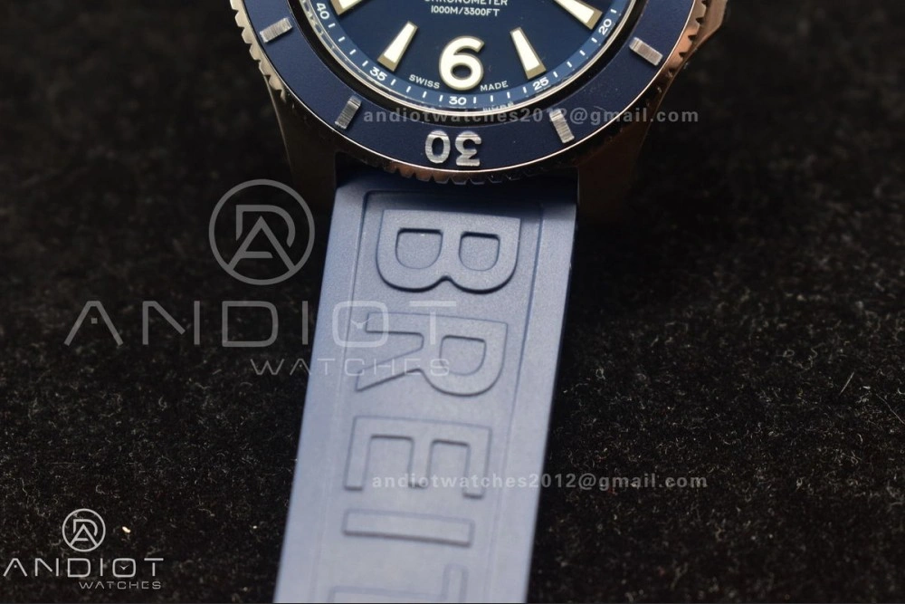 Superocean Automatic 44 TF 1:1 Best Edition Blue Dial Black Bezel On Black Rubber Strap A Affordable 188