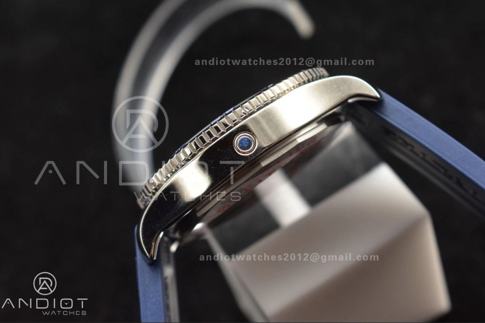 Superocean Automatic 44 TF 1:1 Best Edition Blue Dial Black Bezel On Black Rubber Strap A Affordable 188