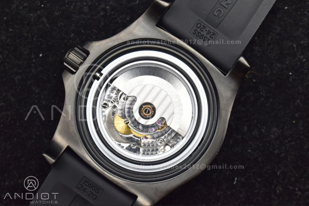 Superocean Automatic 44 TF 1:1 Best Edition Yellow Dial Black Bezel on Black Rubber Strap A Stylish 202