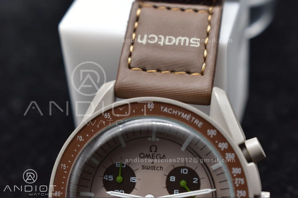 Affordable Swatch X Omega Bioceramic Moonwatch Mission To Saturn On Nylon Strap Quartz 133