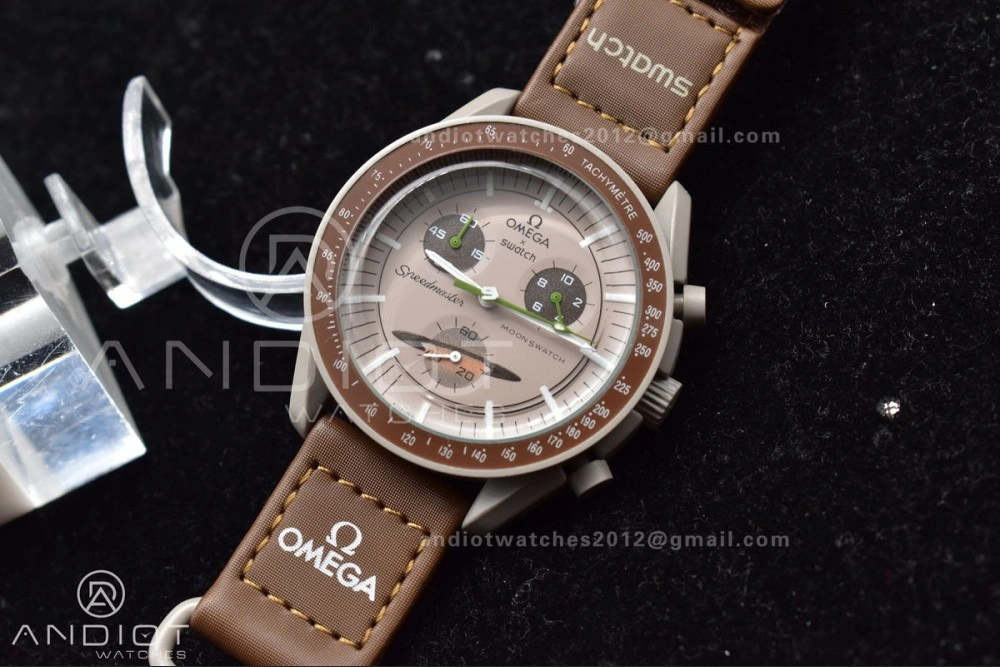 Affordable Swatch X Omega Bioceramic Moonwatch Mission To Saturn On Nylon Strap Quartz 133