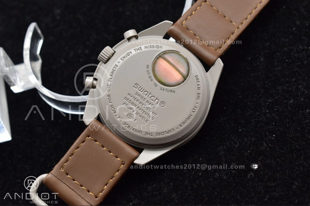 Affordable Swatch X Omega Bioceramic Moonwatch Mission To Saturn On Nylon Strap Quartz 133