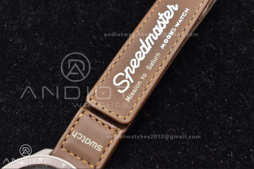 Affordable Swatch X Omega Bioceramic Moonwatch Mission To Saturn On Nylon Strap Quartz 133