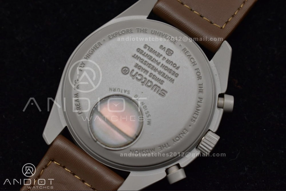 Affordable Swatch X Omega Bioceramic Moonwatch Mission To Saturn On Nylon Strap Quartz 133