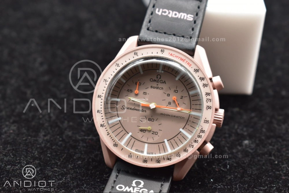 Swatch x Omega Bioceramic Moonwatch Mission to Jupiter on Nylon Strap Quartz TravelReady 92