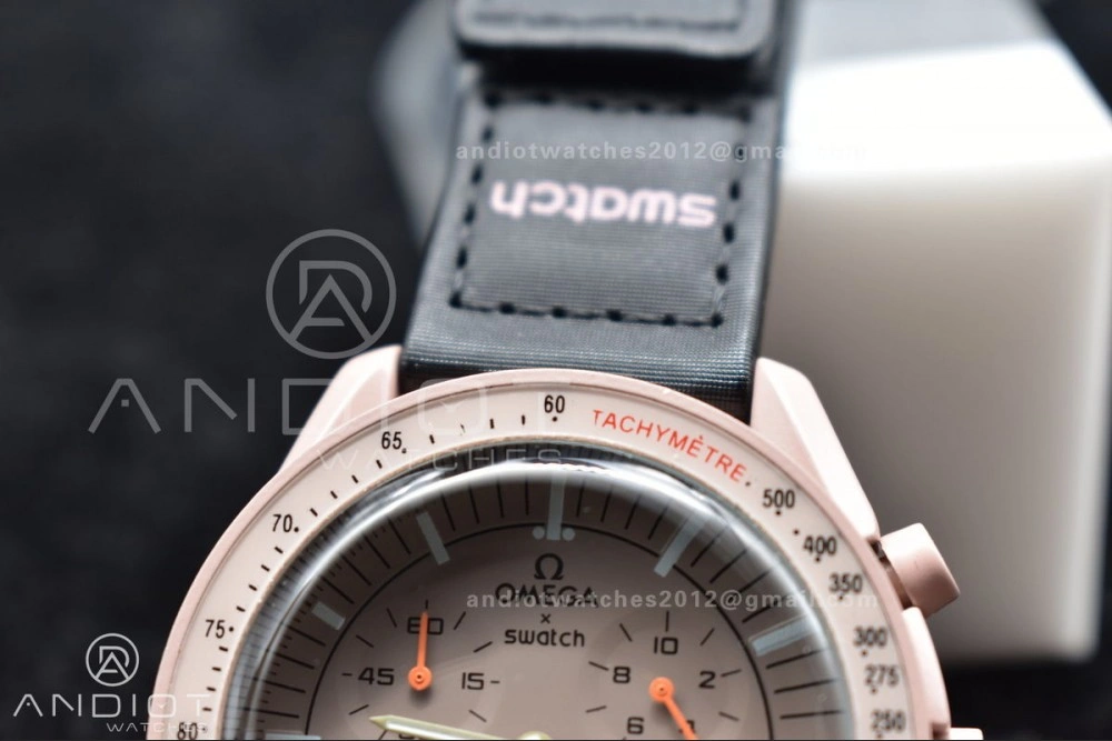 Swatch x Omega Bioceramic Moonwatch Mission to Jupiter on Nylon Strap Quartz TravelReady 92
