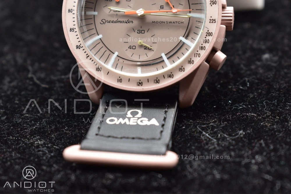 Swatch x Omega Bioceramic Moonwatch Mission to Jupiter on Nylon Strap Quartz TravelReady 92