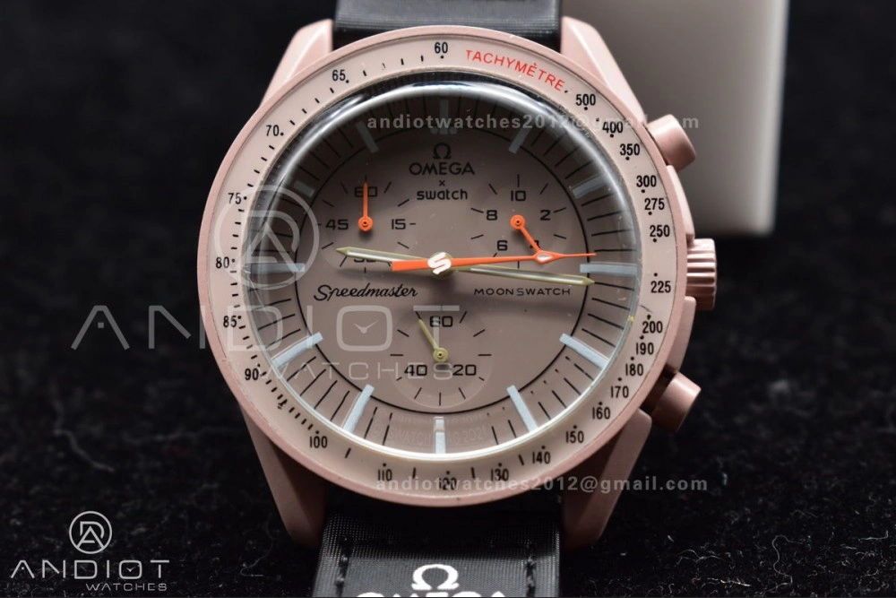 Swatch x Omega Bioceramic Moonwatch Mission to Jupiter on Nylon Strap Quartz TravelReady 92