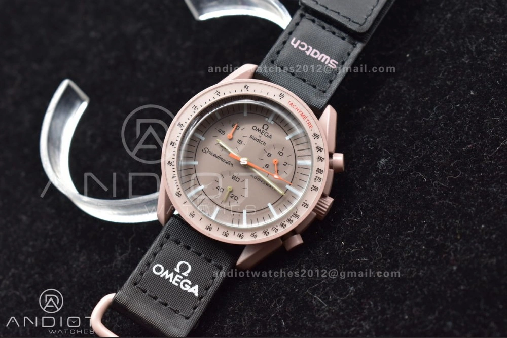 Swatch x Omega Bioceramic Moonwatch Mission to Jupiter on Nylon Strap Quartz TravelReady 92