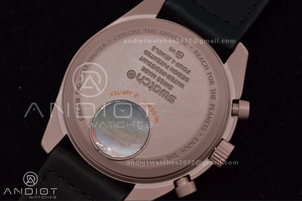 Swatch x Omega Bioceramic Moonwatch Mission to Jupiter on Nylon Strap Quartz TravelReady 92