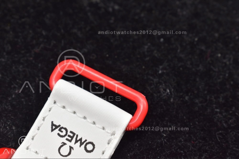 Chic Swatch x Omega Bioceramic Moonwatch Mission to Mars on Nylon Strap Quartz 89