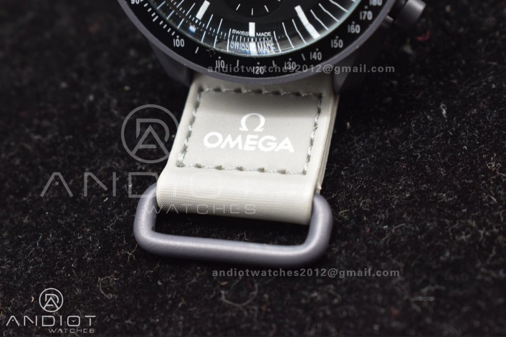 Seasonal Swatch x Omega Bioceramic Moonwatch Mission to Mercury on Nylon Strap Quartz 93