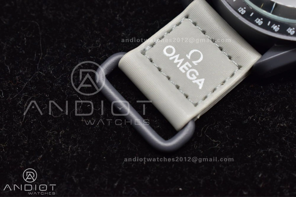 Seasonal Swatch x Omega Bioceramic Moonwatch Mission to Mercury on Nylon Strap Quartz 93