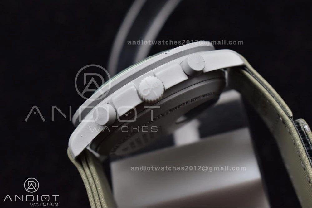 Swatch x Omega Bioceramic Moonwatch Mission to Pluto on Nylon Strap Quartz GoodFit 1182