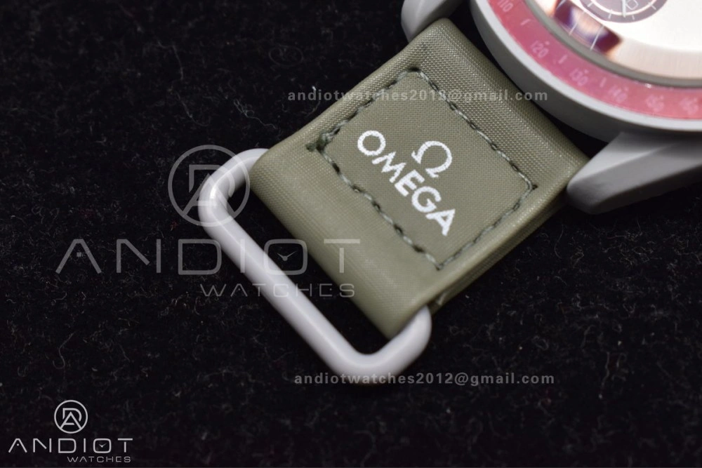 Swatch x Omega Bioceramic Moonwatch Mission to Pluto on Nylon Strap Quartz GoodFit 1182