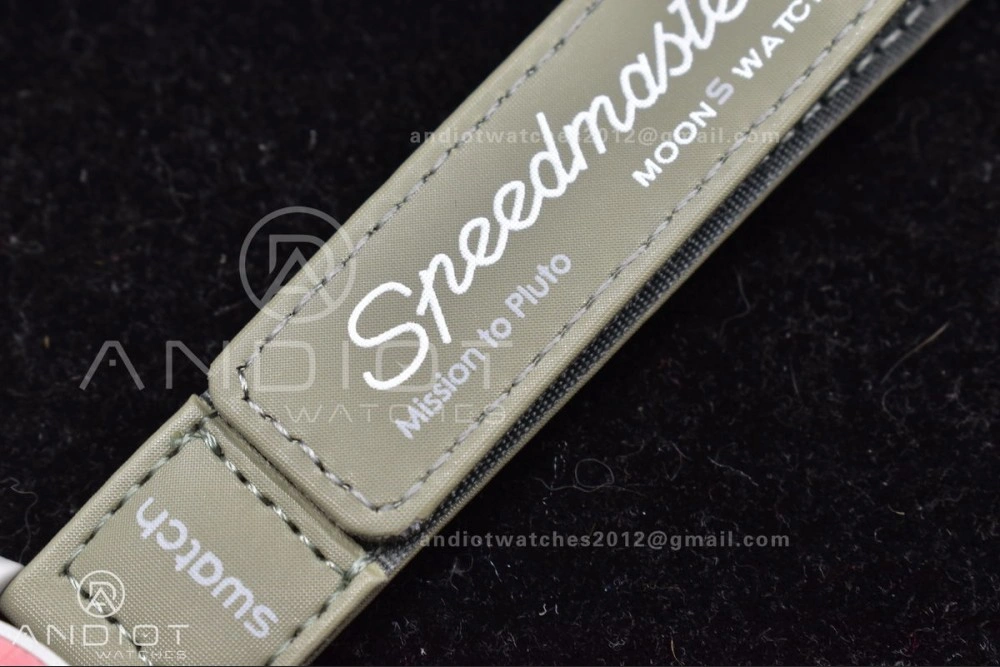 Swatch x Omega Bioceramic Moonwatch Mission to Pluto on Nylon Strap Quartz GoodFit 1182