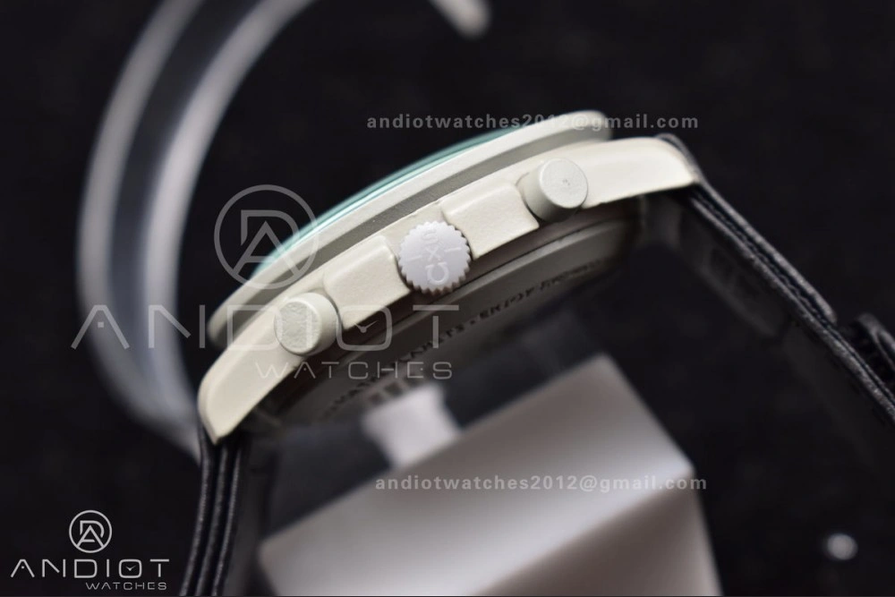 Swatch x Omega Bioceramic Moonwatch Mission to The Moon on Nylon Strap Quartz Sleek 91