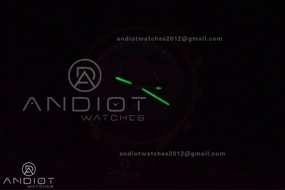 Swatch x Omega Bioceramic Moonwatch Mission to The Moon on Nylon Strap Quartz Sleek 91