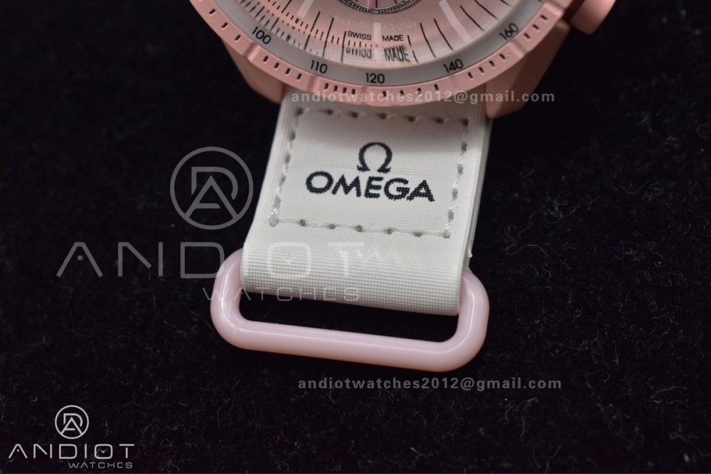Functional Swatch x Omega Bioceramic Moonwatch Mission to Venus on Nylon Strap Quartz 130