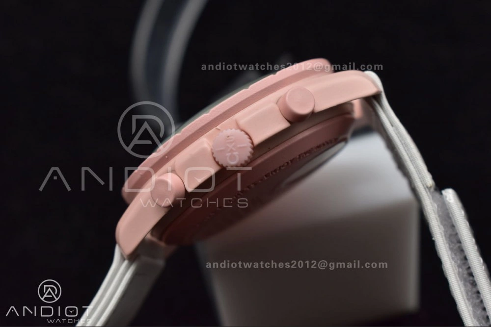 Functional Swatch x Omega Bioceramic Moonwatch Mission to Venus on Nylon Strap Quartz 130