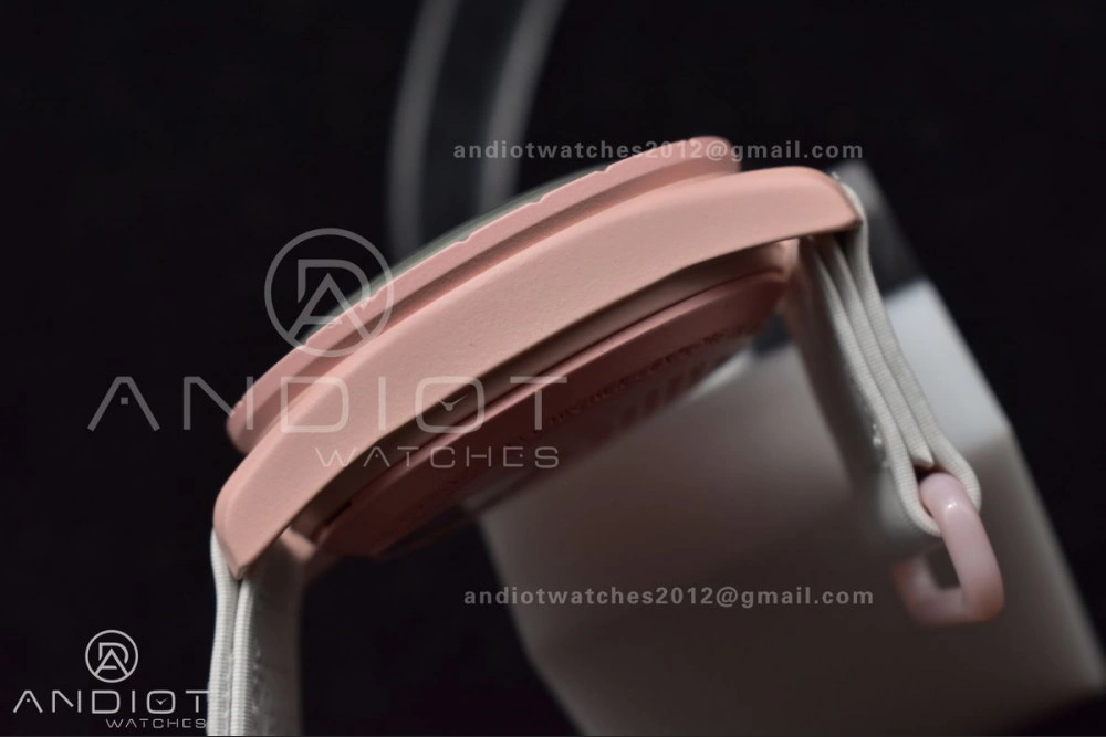 Functional Swatch x Omega Bioceramic Moonwatch Mission to Venus on Nylon Strap Quartz 130