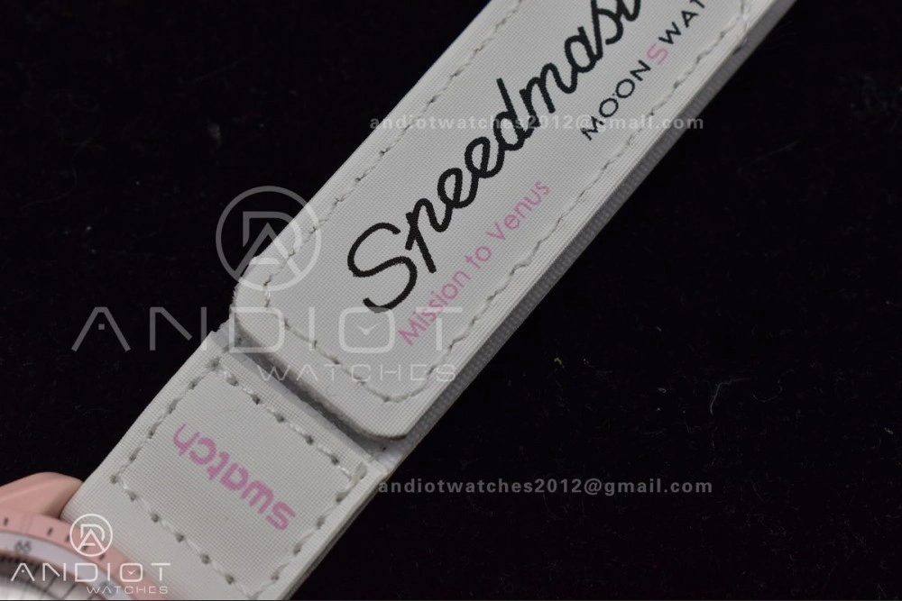 Functional Swatch x Omega Bioceramic Moonwatch Mission to Venus on Nylon Strap Quartz 130