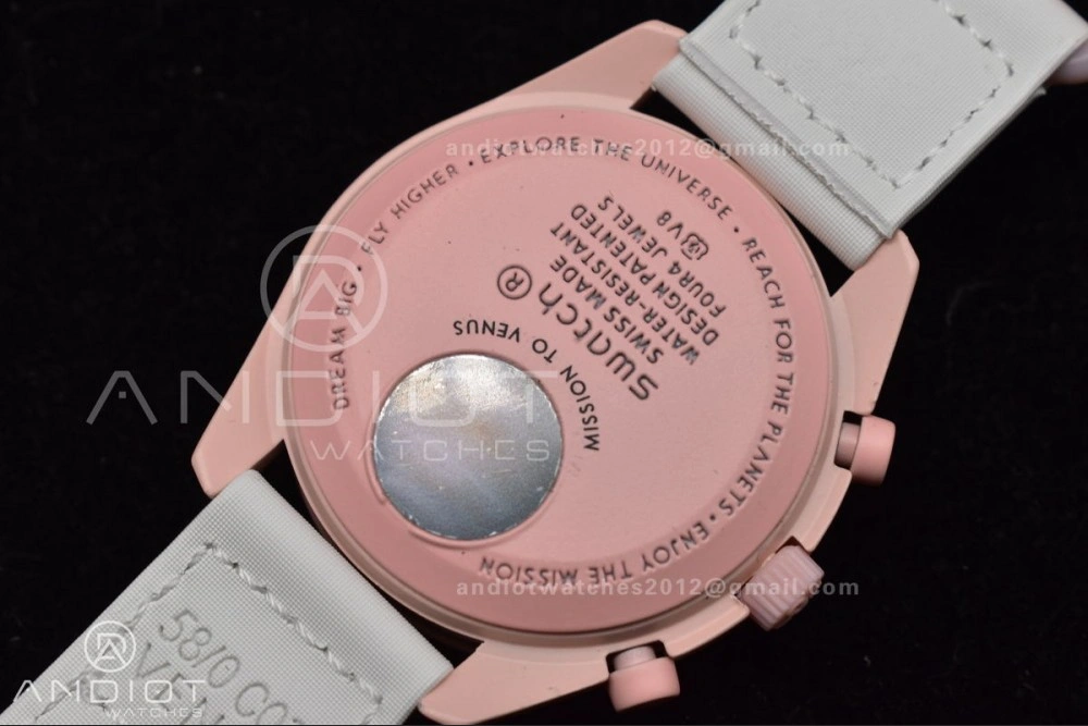 Functional Swatch x Omega Bioceramic Moonwatch Mission to Venus on Nylon Strap Quartz 130