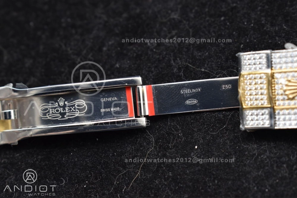 TWD 41mm Best Version Diamond DateJust Roman Dial 2 Tone Yellow Gold Flexible 1196