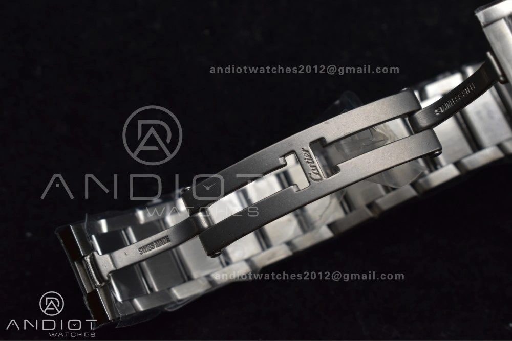 Sporty Tank Francaise Small SS KRF 1:1 Best Edition White Dial on SS Bracelet Ronda Quartz 248