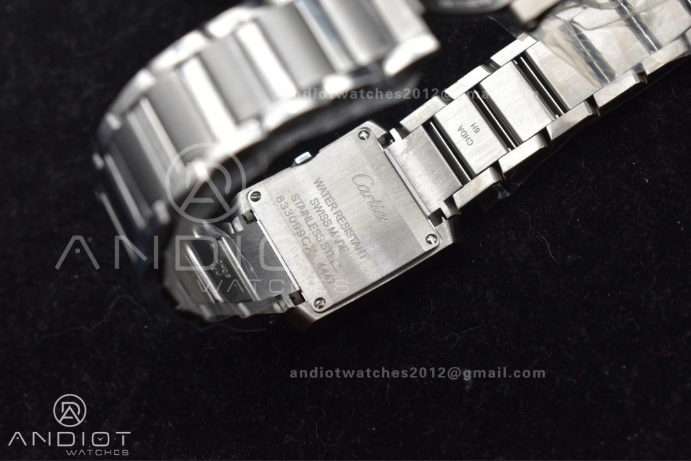 Sporty Tank Francaise Small SS KRF 1:1 Best Edition White Dial on SS Bracelet Ronda Quartz 248
