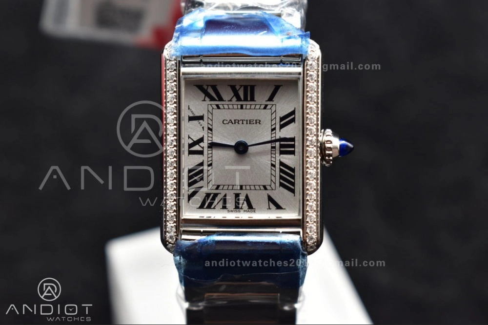 ZipUp Tank Solo 20.3mm K11F SS White Dial With Diamond Bezel On SS Bracelet Ronda Quartz 1190