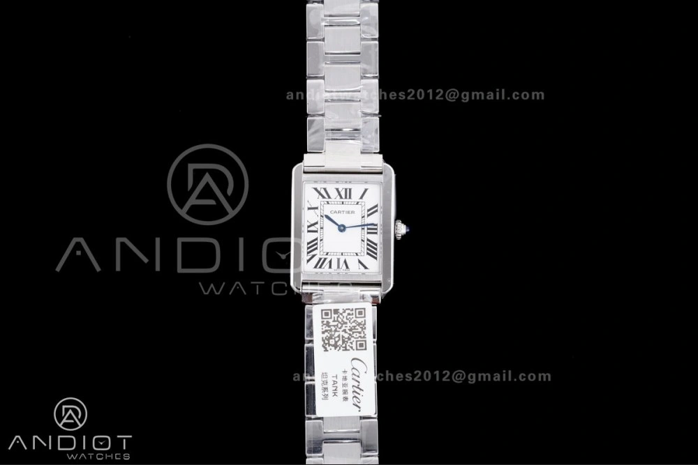 Affordable Tank Solo 31x24.4mm AF SS White Dial on SS Bracelet Ronda Quartz 255