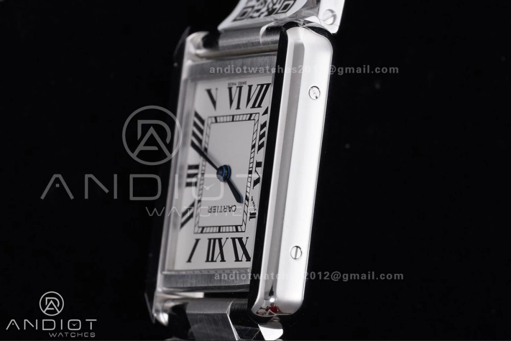 Affordable Tank Solo 31x24.4mm AF SS White Dial on SS Bracelet Ronda Quartz 255