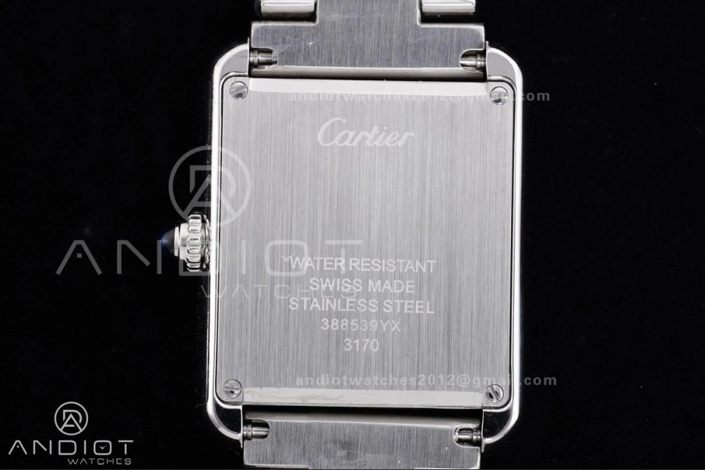 Affordable Tank Solo 31x24.4mm AF SS White Dial on SS Bracelet Ronda Quartz 255