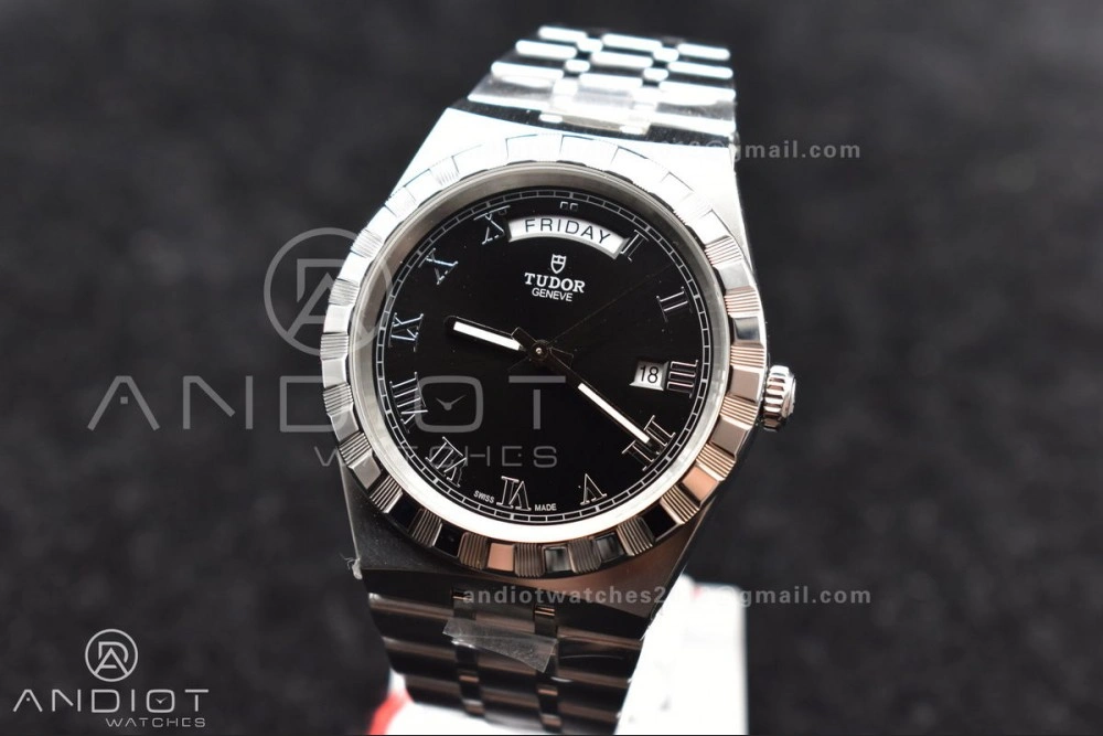 Functional Tudor Royal V7F 1:1 Best Edition Black Dial on SS Strap A 1283