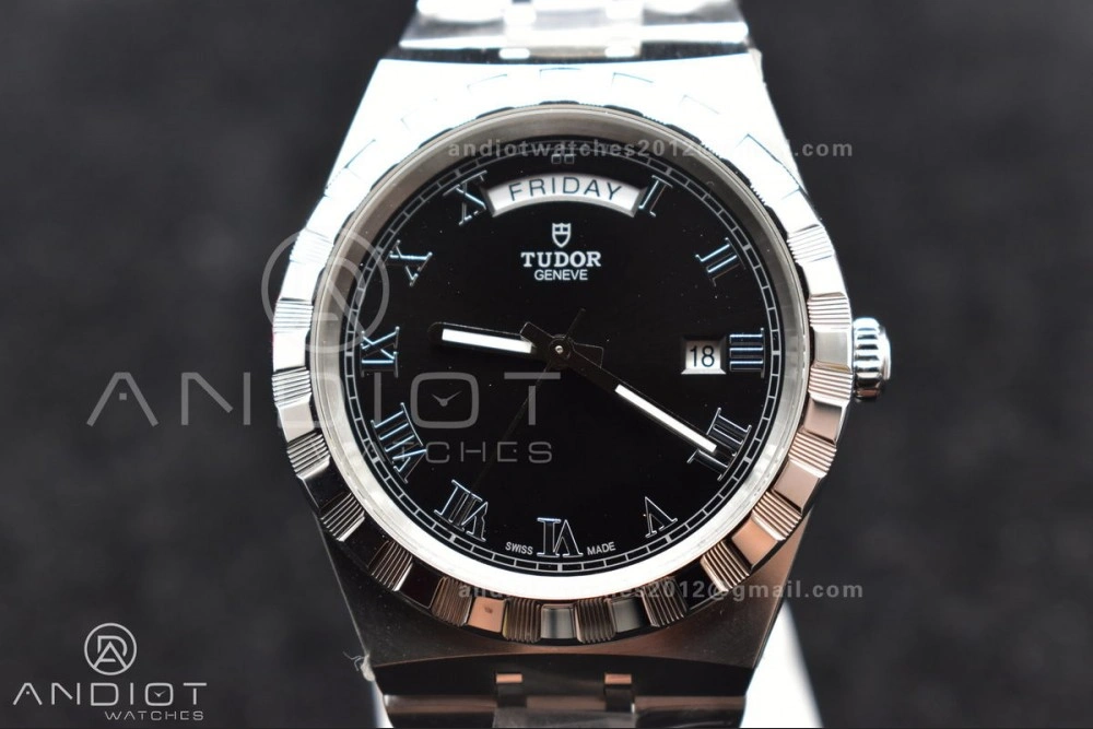 Functional Tudor Royal V7F 1:1 Best Edition Black Dial on SS Strap A 1283
