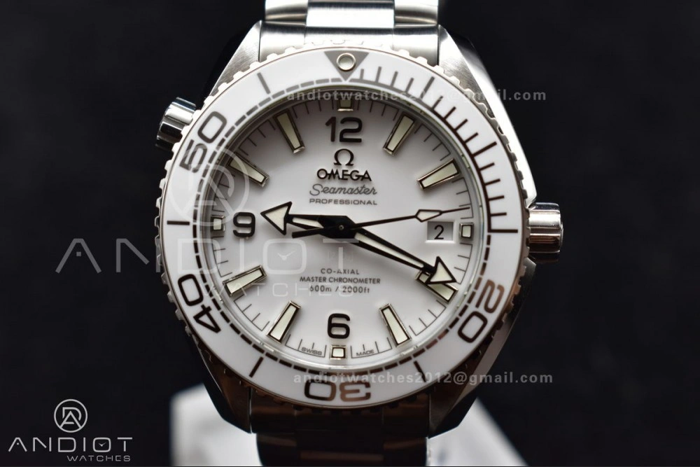ZipUp VS Factory White 39.5mm Seamaster Planet Ocean 600m Made 1:1 like Genuine 9