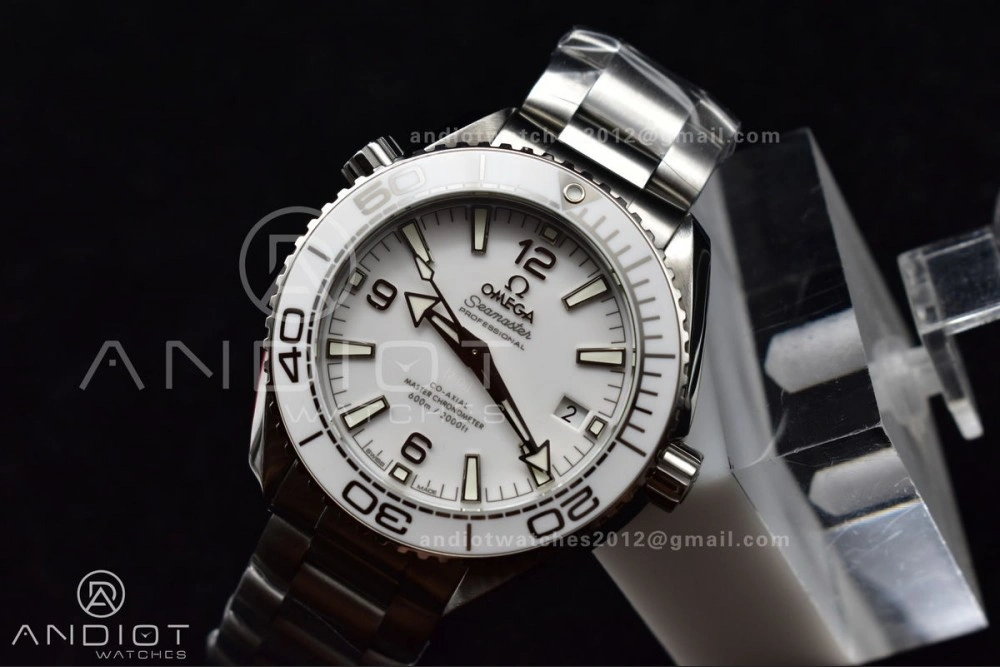 ZipUp VS Factory White 39.5mm Seamaster Planet Ocean 600m Made 1:1 like Genuine 9