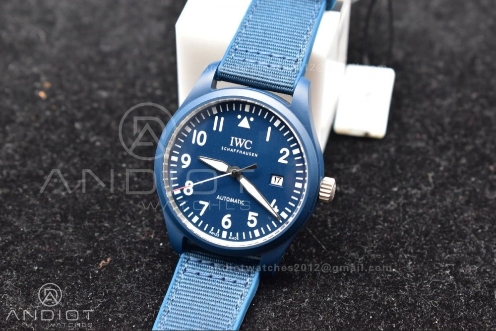 Watch of Pilot 'Laureus Sport for Good' Blue Ceramic M+F Best Edition on Blue Nylon Strap A Classic 310