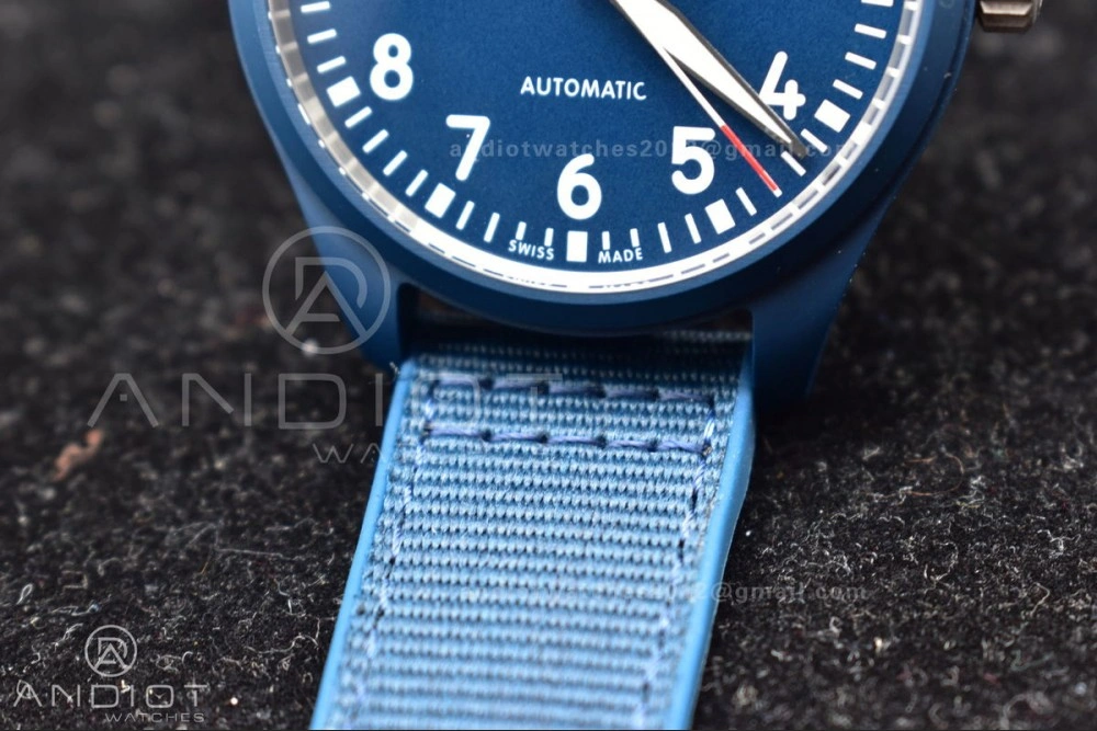 Watch of Pilot 'Laureus Sport for Good' Blue Ceramic M+F Best Edition on Blue Nylon Strap A Classic 310