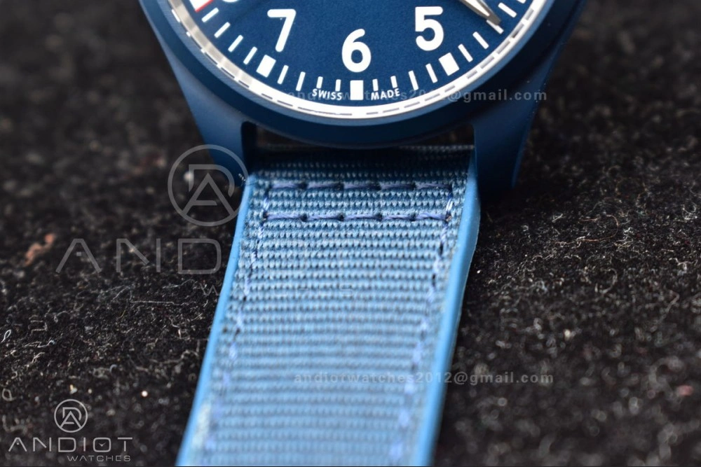 Watch of Pilot 'Laureus Sport for Good' Blue Ceramic M+F Best Edition on Blue Nylon Strap A Classic 310