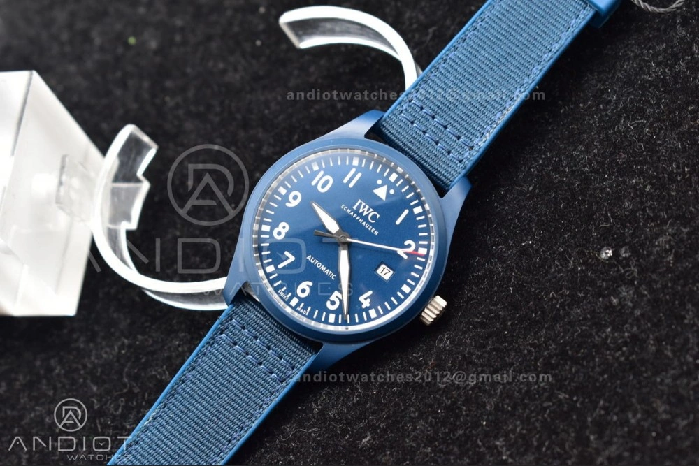 Watch of Pilot 'Laureus Sport for Good' Blue Ceramic M+F Best Edition on Blue Nylon Strap A Classic 310