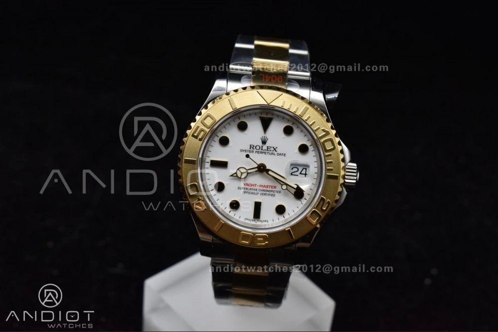 Reliable Yacht-Master 116623 YG Plated GMF Best Edition White Dial on SS YG Bracelet SA 1202
