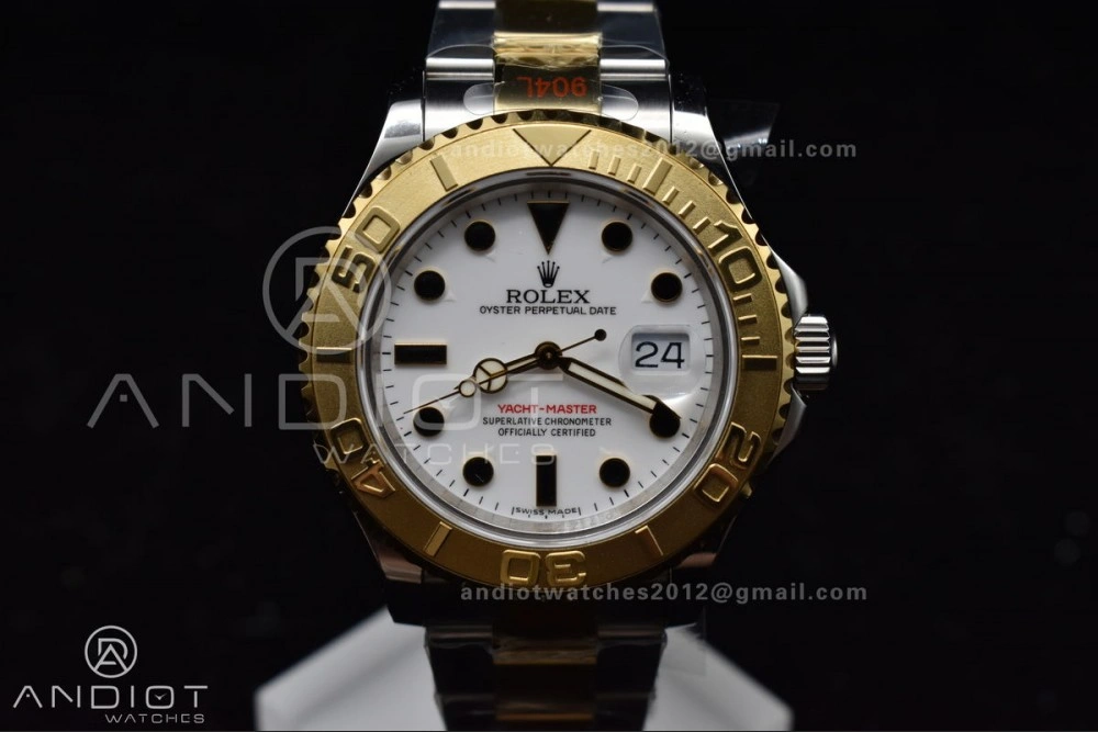 Reliable Yacht-Master 116623 YG Plated GMF Best Edition White Dial on SS YG Bracelet SA 1202
