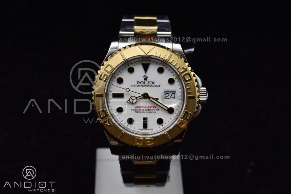 Reliable Yacht-Master 116623 YG Plated GMF Best Edition White Dial on SS YG Bracelet SA 1202