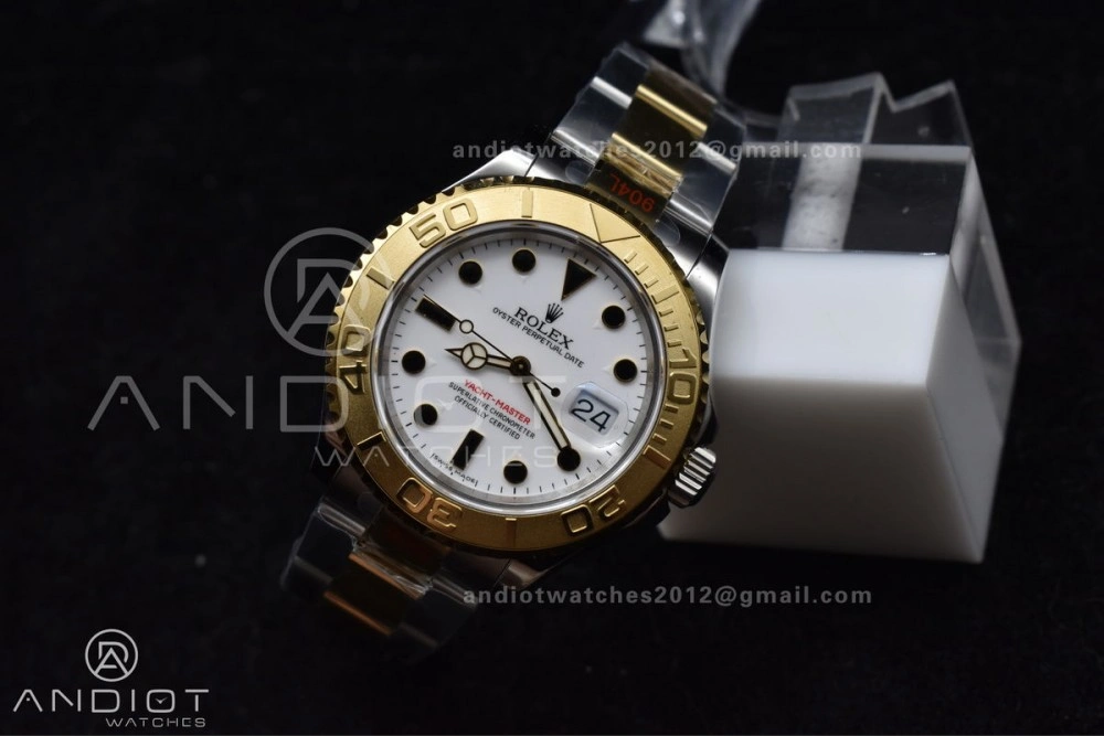 Reliable Yacht-Master 116623 YG Plated GMF Best Edition White Dial on SS YG Bracelet SA 1202